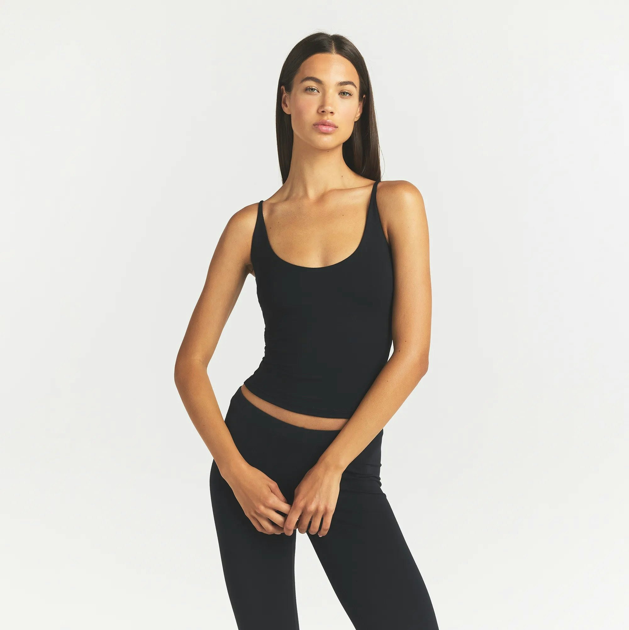 SMOOTH LAYERS SCOOP NECK CAMI - OBSIDIAN - image 2