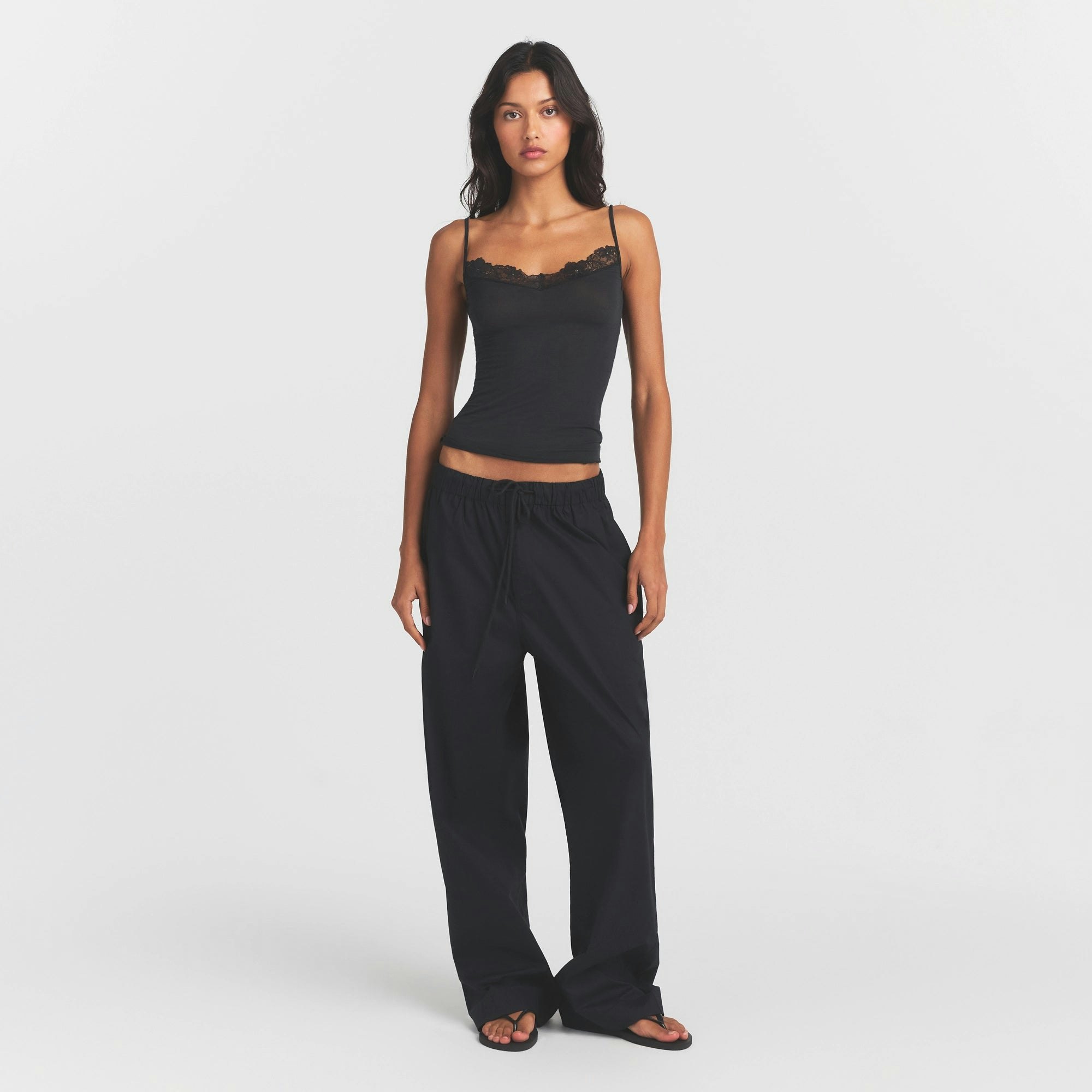 SHEER MODAL LACE CAMI - ONYX - image 16