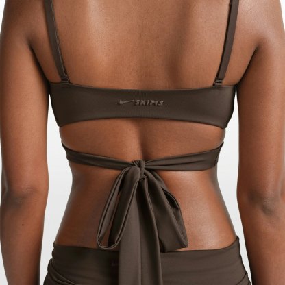 NikeSKIMS MATTE WRAP FRONT BRA - DARK SEPIA - image 10
