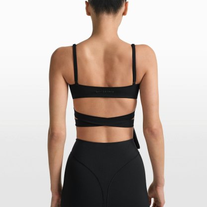 NikeSKIMS MATTE WRAP FRONT BRA - OBSIDIAN - image 4