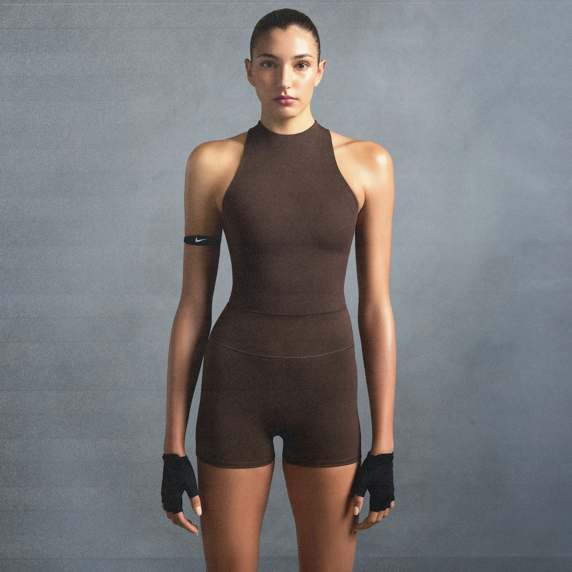 NikeSKIMS MATTE MOCK NECK RACER TANK - DARK SEPIA - image 11