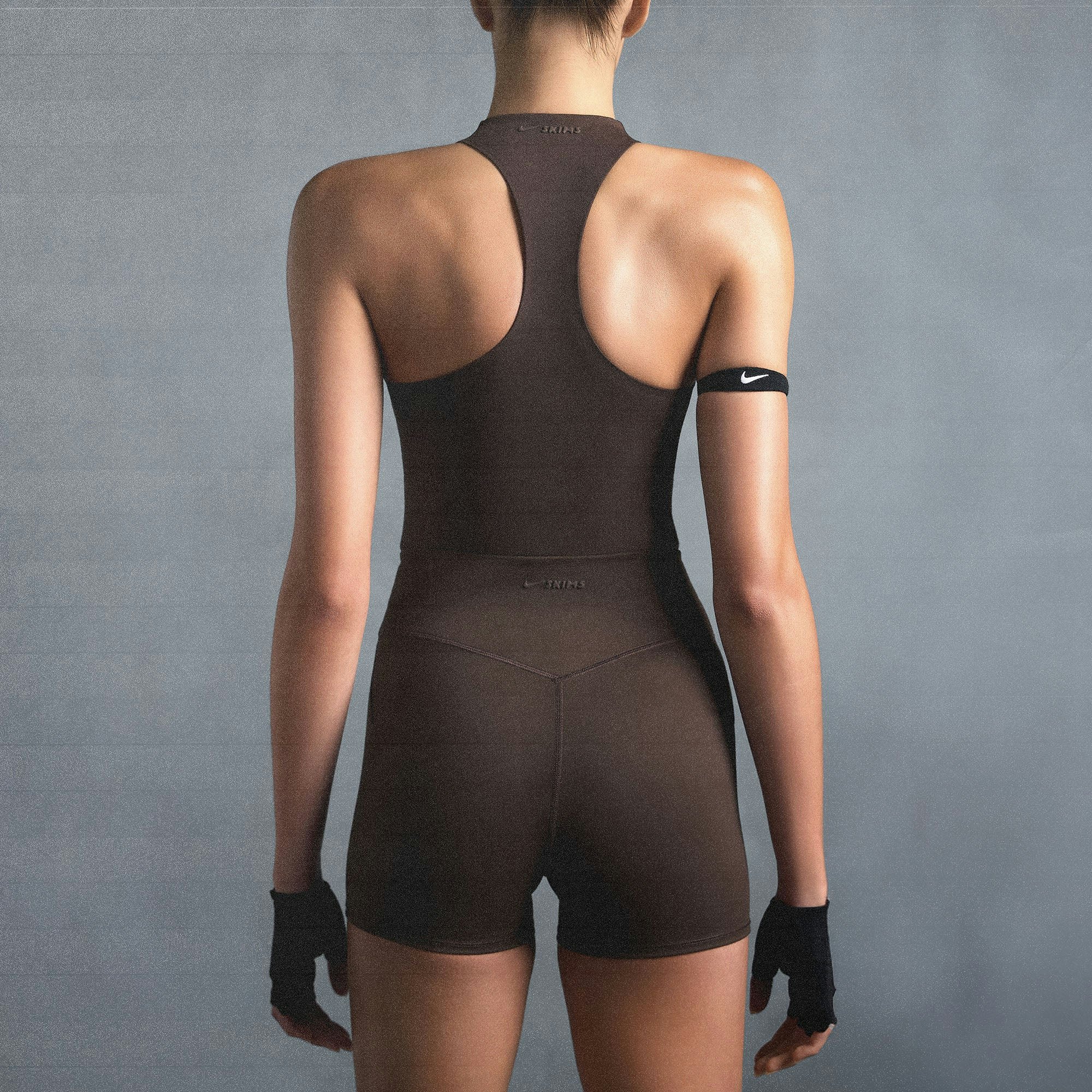 NikeSKIMS MATTE MOCK NECK RACER TANK - DARK SEPIA - image 12