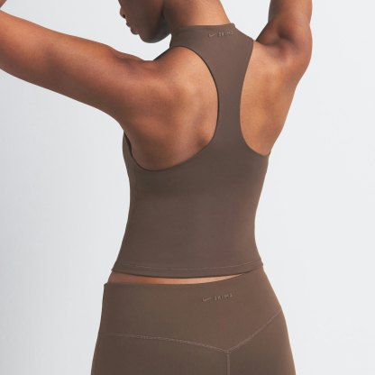 NikeSKIMS MATTE MOCK NECK RACER TANK - DARK SEPIA - image 10