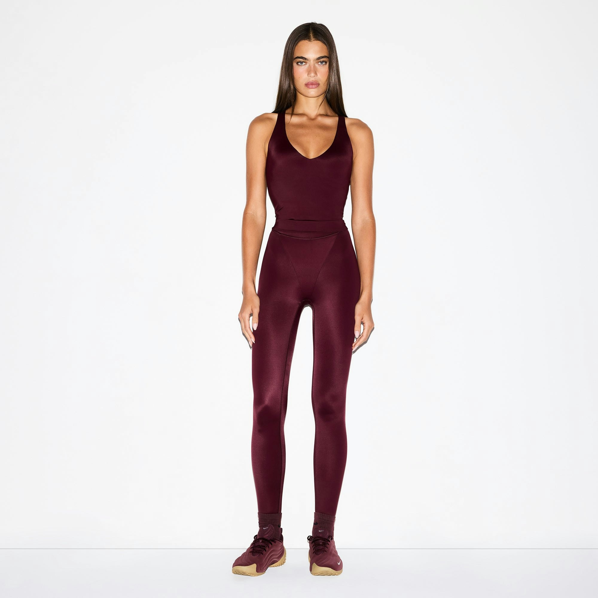 NikeSKIMS SHINE V-NECK TANK - CURRANT - image 22