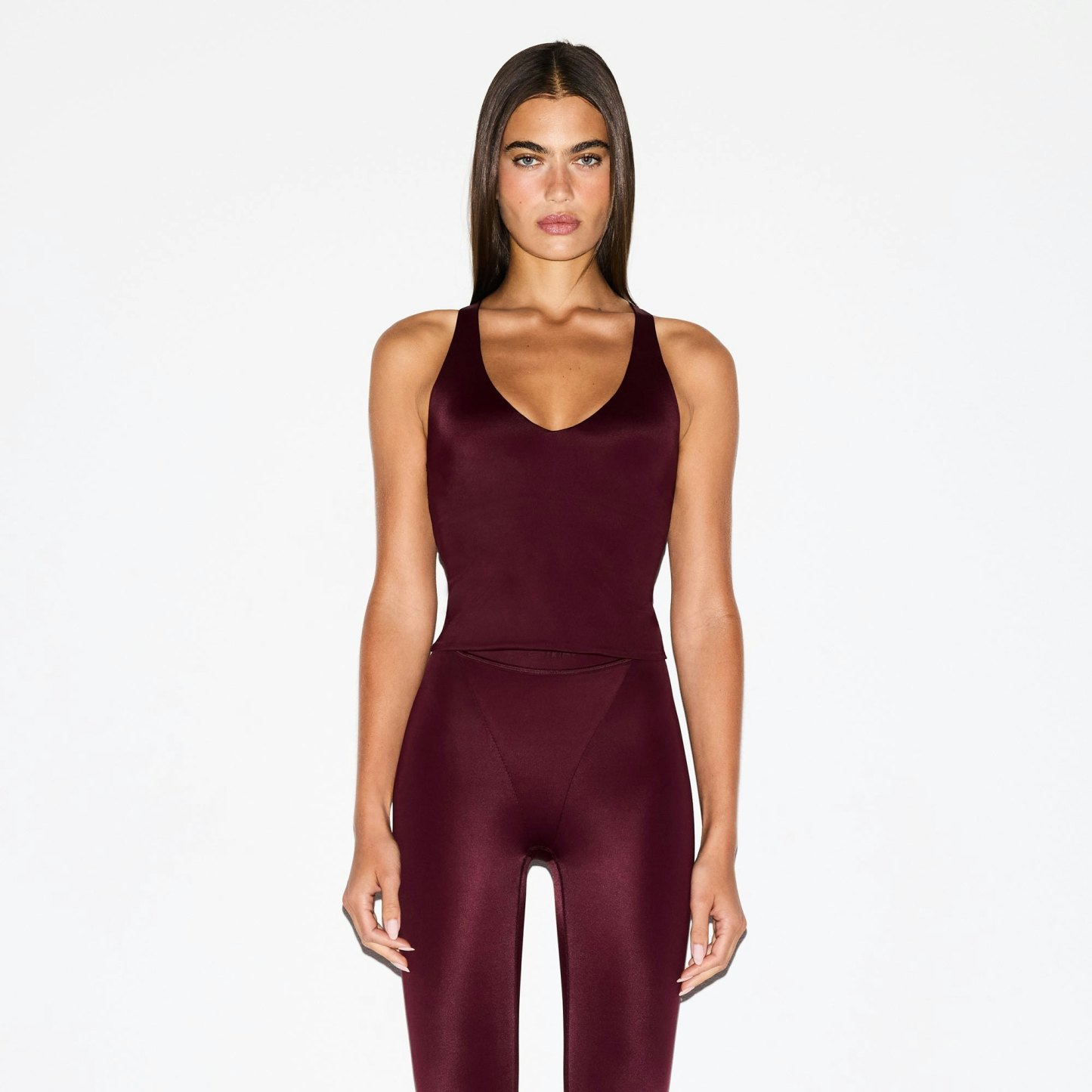 NikeSKIMS SHINE V-NECK TANK - CURRANT - image 23
