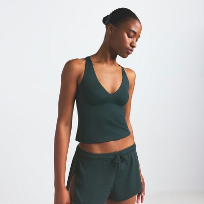 NikeSKIMS SHINE V-NECK TANK - DARK TEAL - image 14