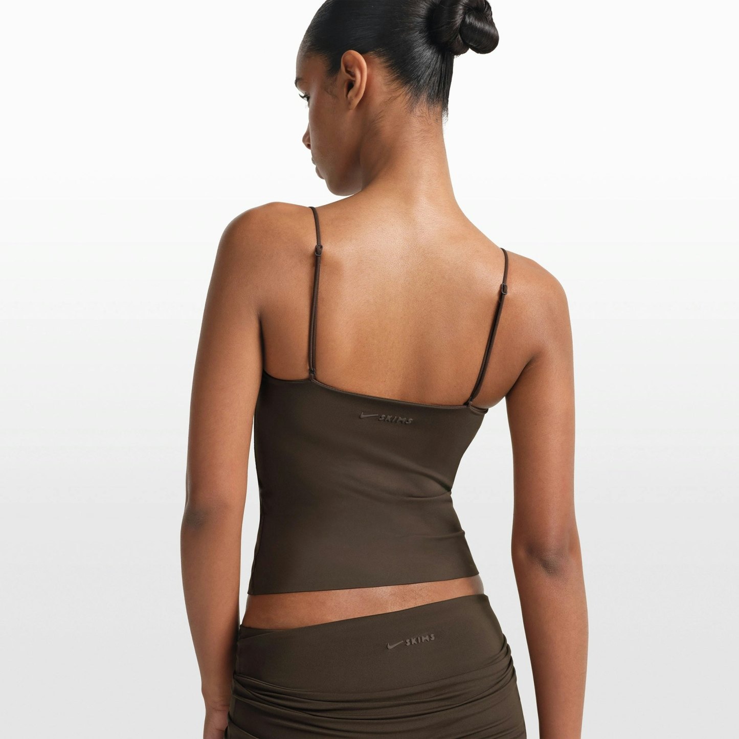 NikeSKIMS MATTE SHIRRED FRONT TANK - DARK SEPIA - image 12