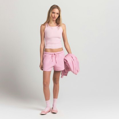 COTTON RIB SCOOP NECK TANK - CHERRY BLOSSOM - image 10