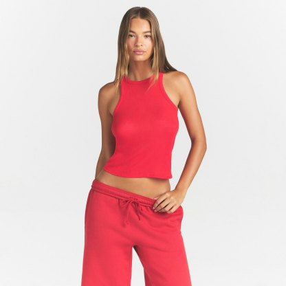 SHEER RIB TANK - CARMINE - image 17