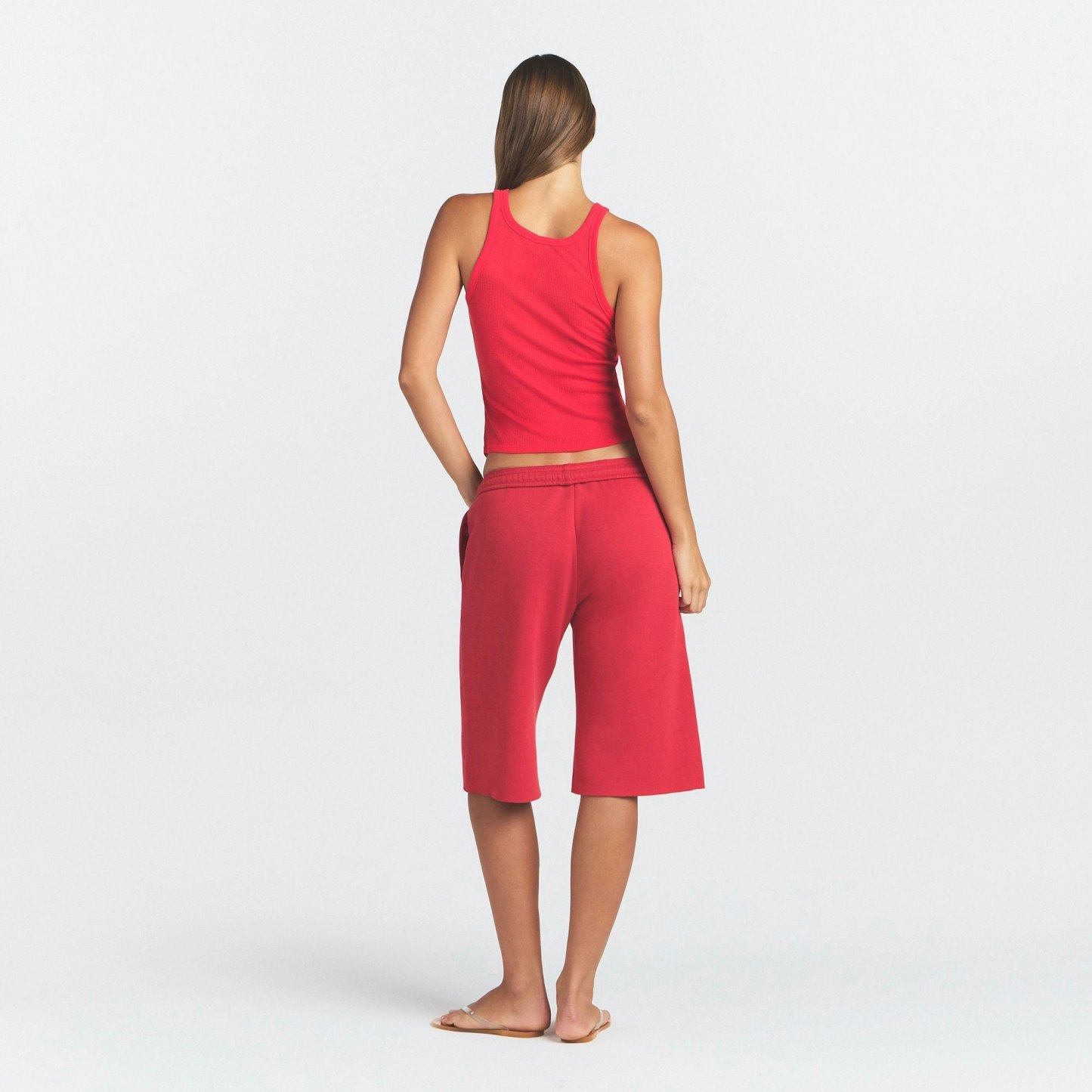 SHEER RIB TANK - CARMINE - image 18