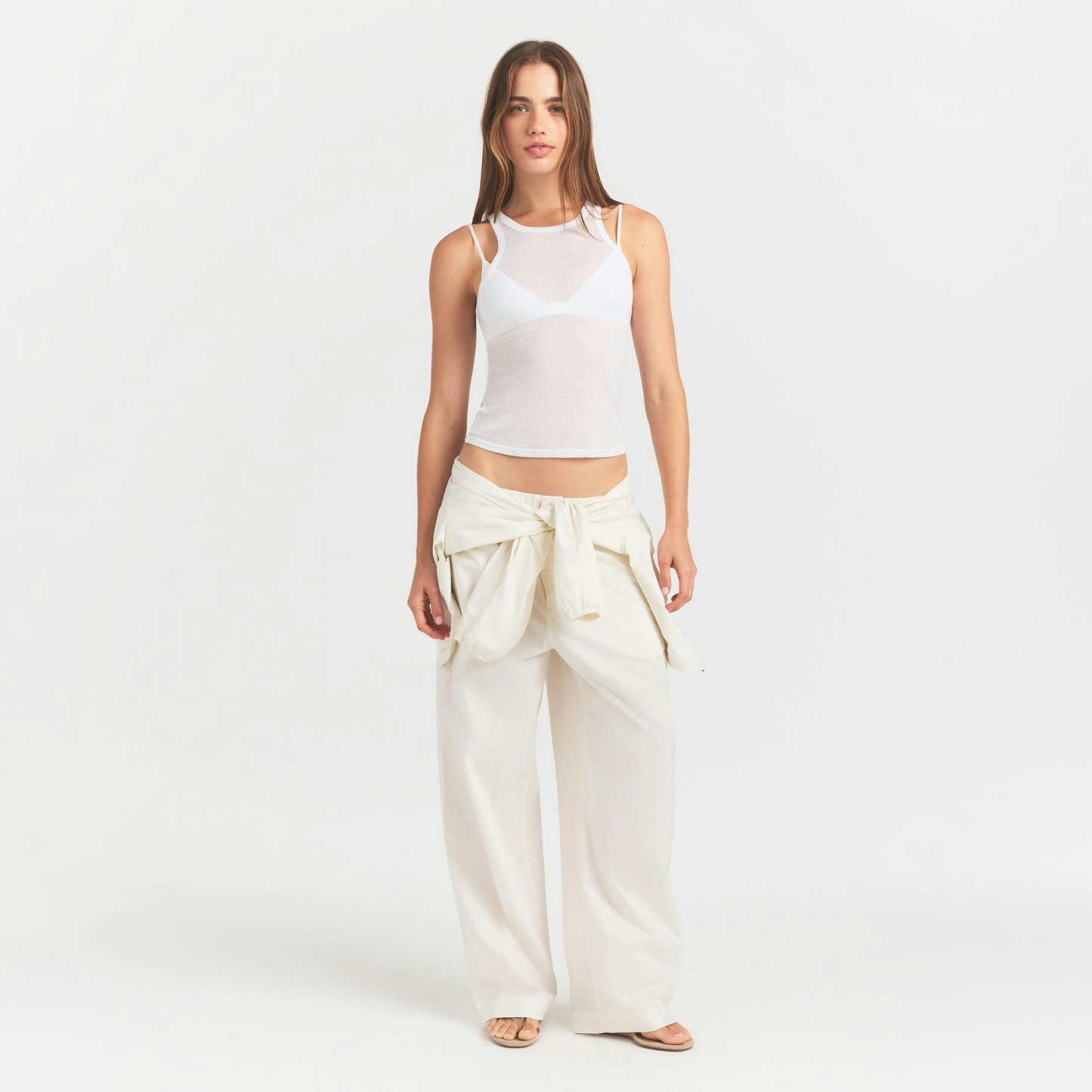 SHEER RIB TANK - SNOW - image 6