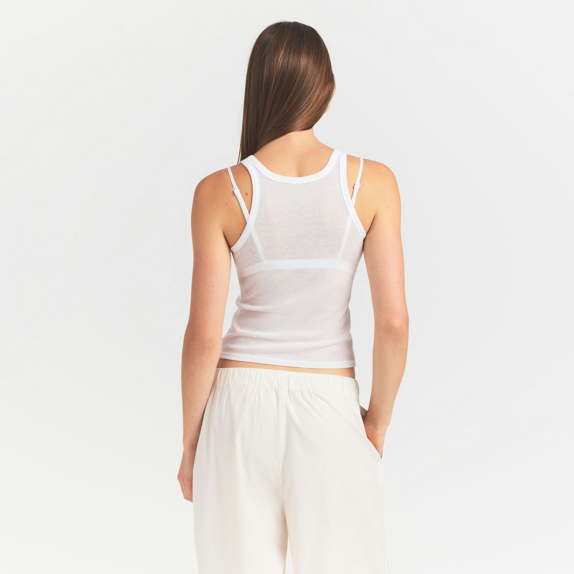 SHEER RIB TANK - SNOW - image 8