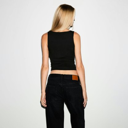 SMOOTH LAYERS SQUARE NECK TANK - OBSIDIAN - image 4