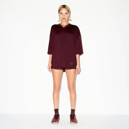 NikeSKIMS AIRY V-NECK OVERSIZED TOP - CURRANT - image 23