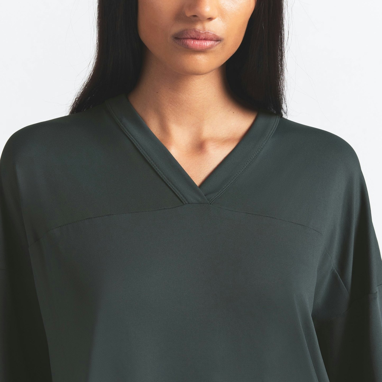 NikeSKIMS AIRY V-NECK OVERSIZED TOP - DARK TEAL - image 17
