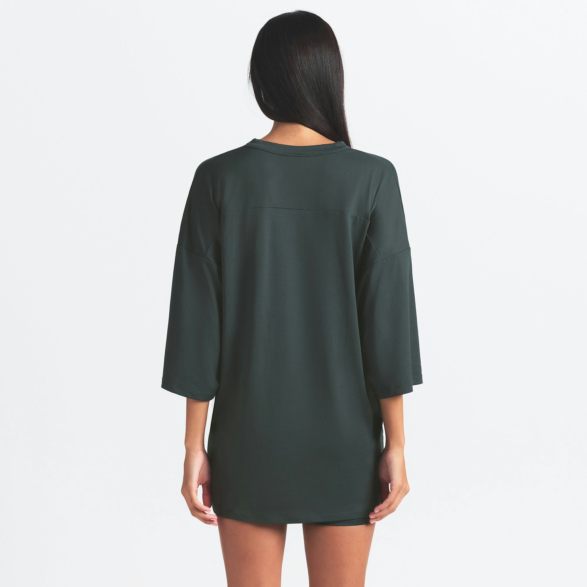 NikeSKIMS AIRY V-NECK OVERSIZED TOP - DARK TEAL - image 18