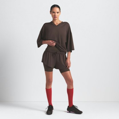 NikeSKIMS AIRY V-NECK OVERSIZED TOP - DARK SEPIA - image 11