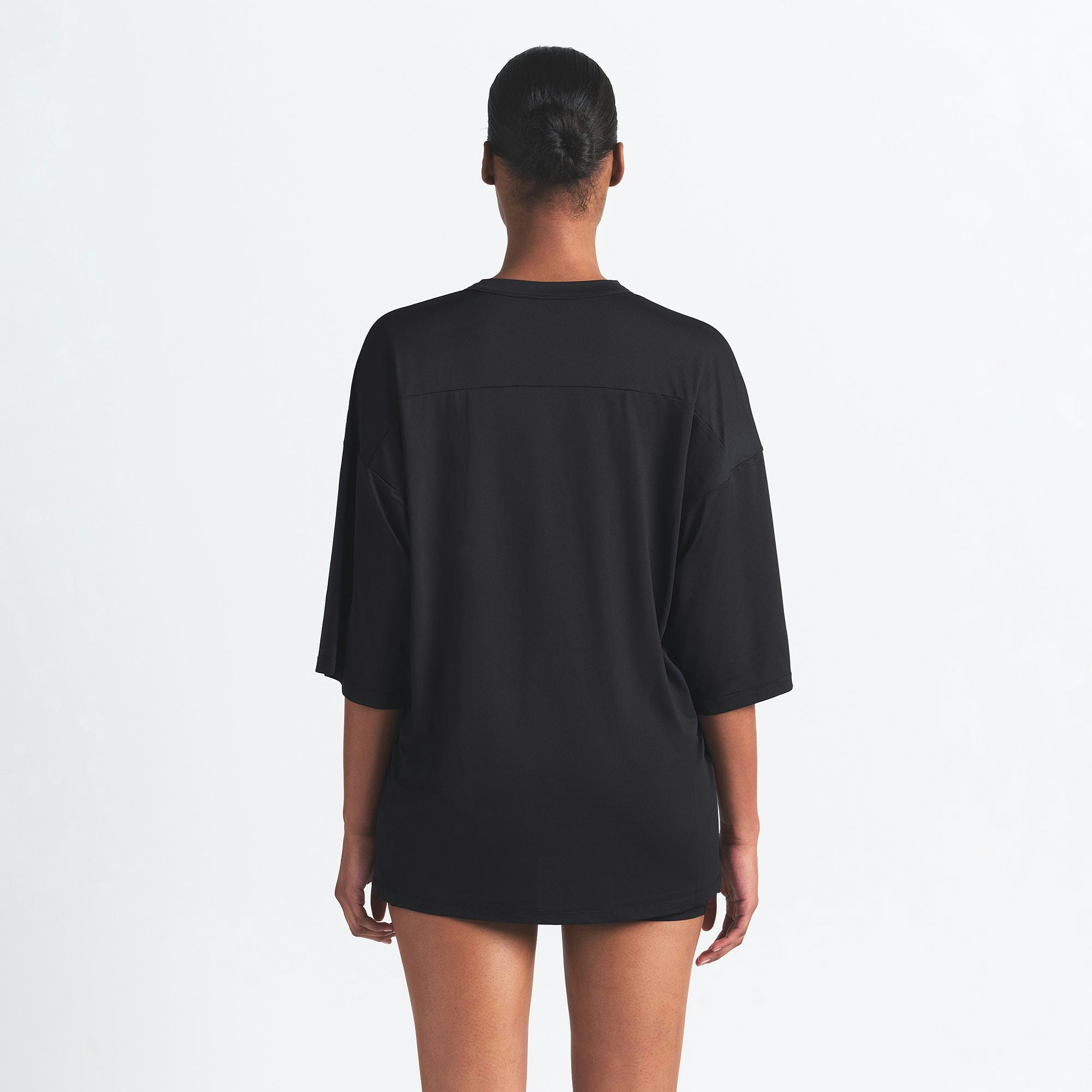 NikeSKIMS AIRY V-NECK OVERSIZED TOP - OBSIDIAN - image 4