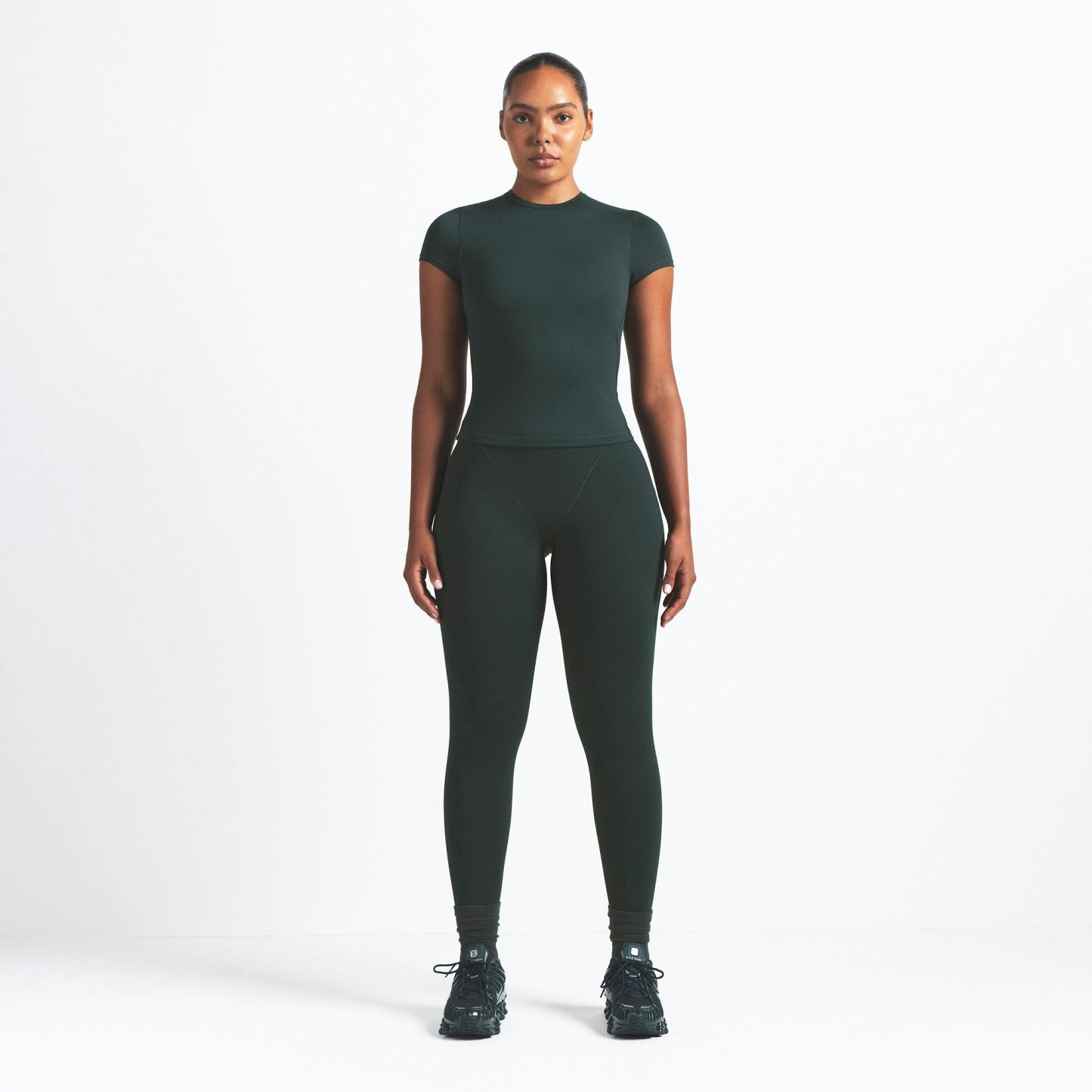 NikeSKIMS MATTE PADDED BABY TEE - DARK TEAL - image 16