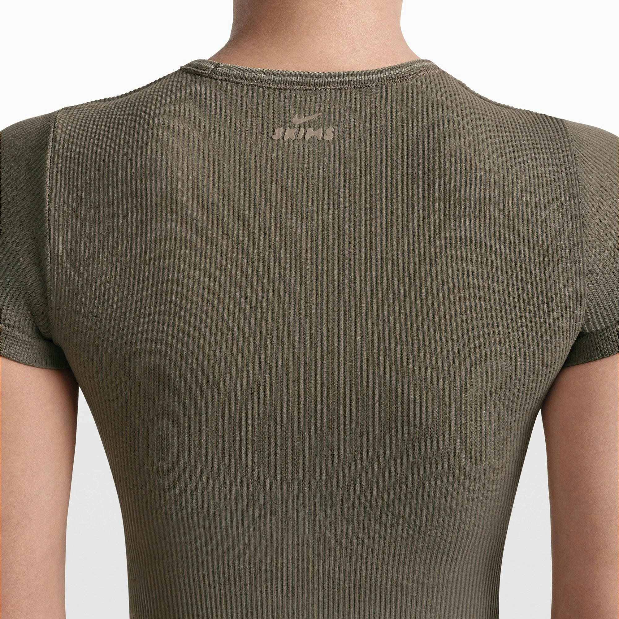 NikeSKIMS RIBBED SEAMLESS BABY TEE - DUSTY OAKMOSS - image 30