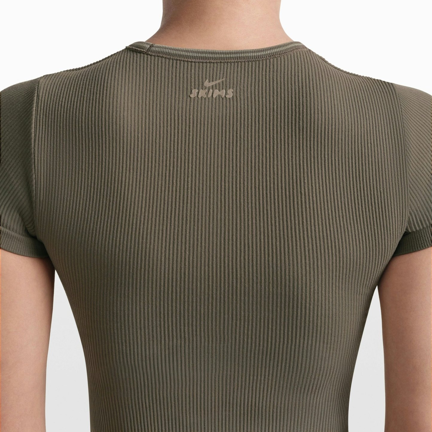 NikeSKIMS RIBBED SEAMLESS BABY TEE - DUSTY OAKMOSS - image 30