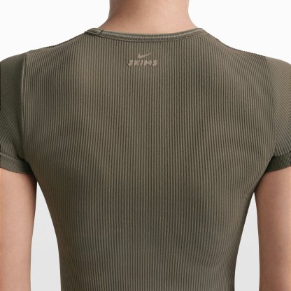 NikeSKIMS RIBBED SEAMLESS BABY TEE - DUSTY OAKMOSS - image 30