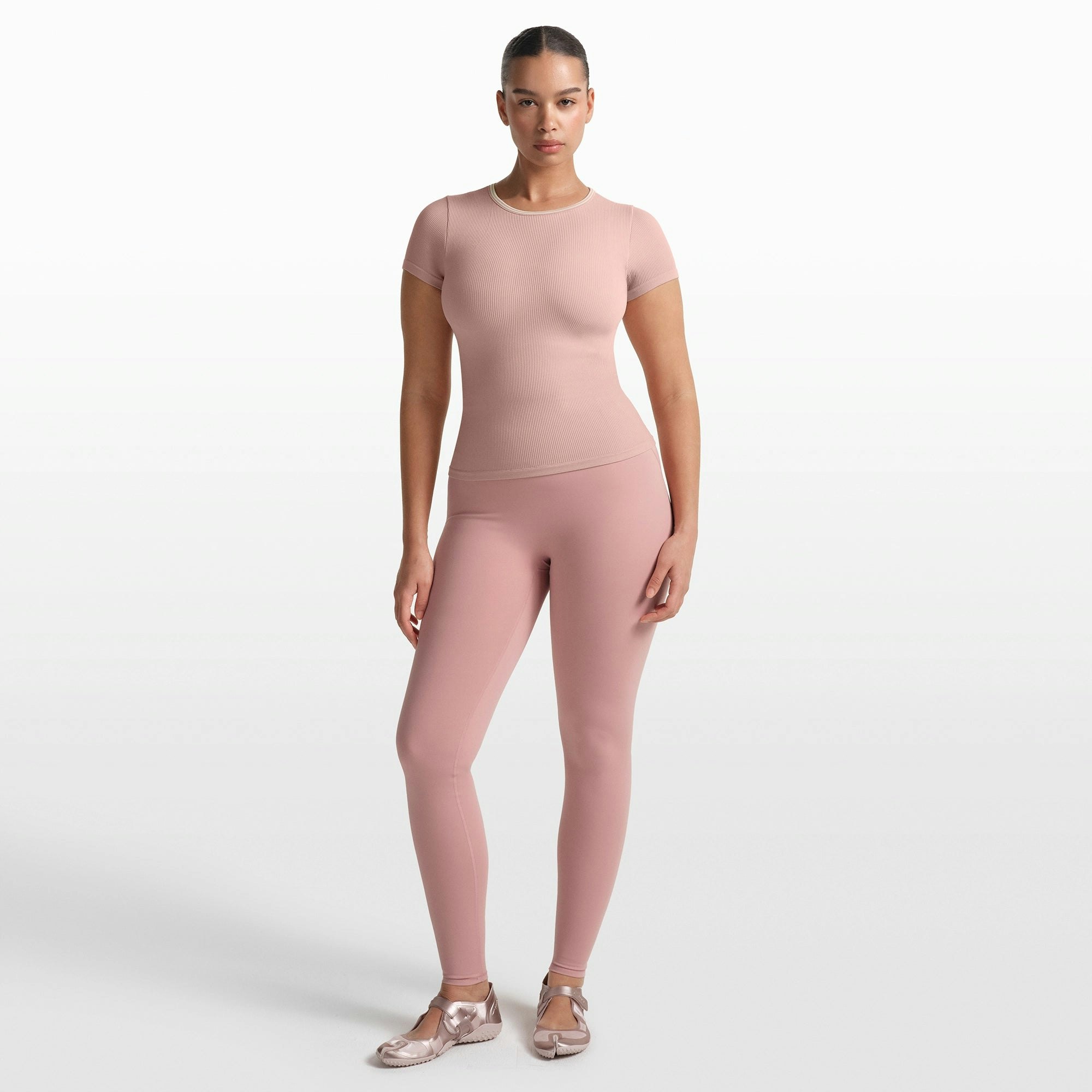 NikeSKIMS RIBBED SEAMLESS BABY TEE - HIMALAYAN - image 17