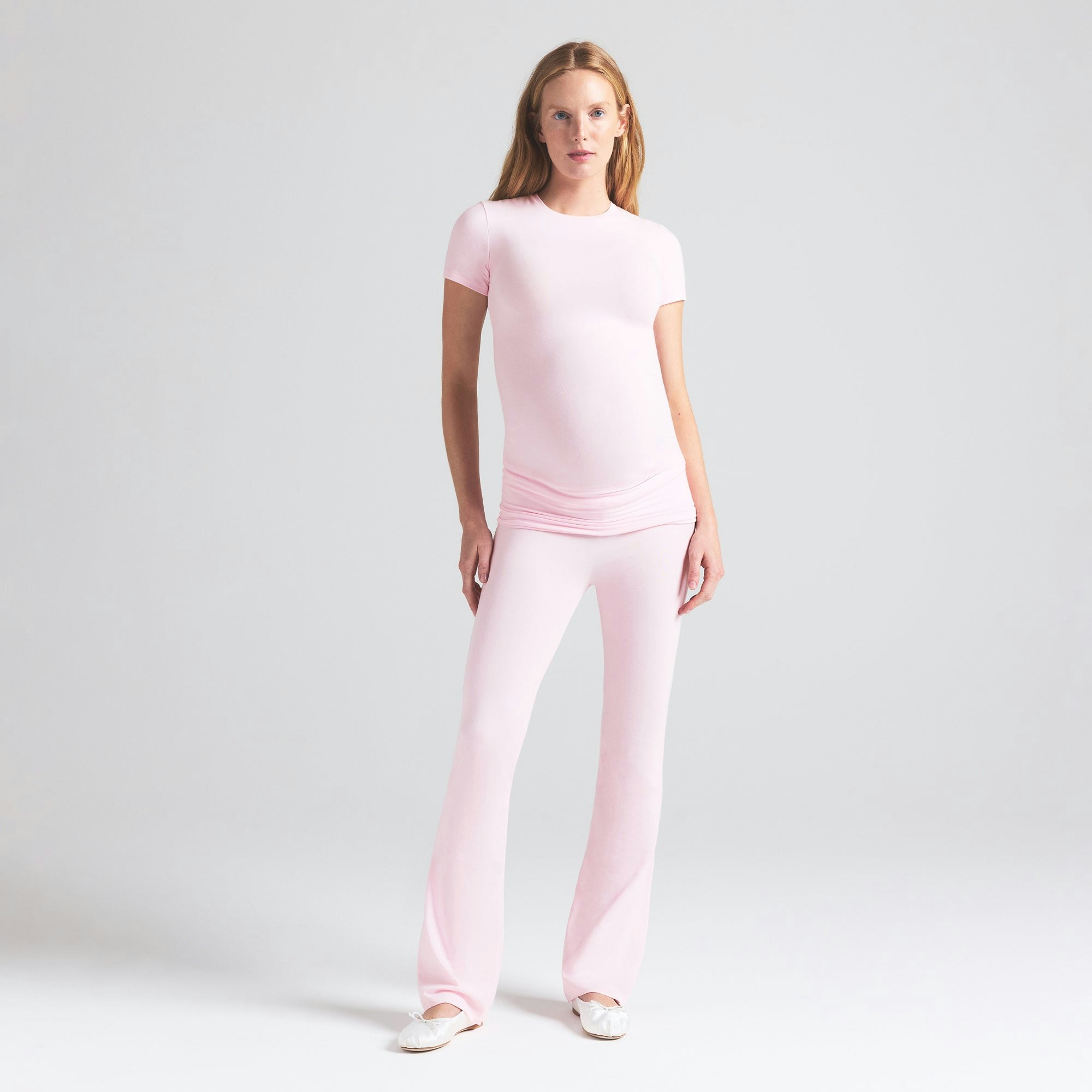 COTTON JERSEY MATERNITY T-SHIRT - CHERRY BLOSSOM - image 8