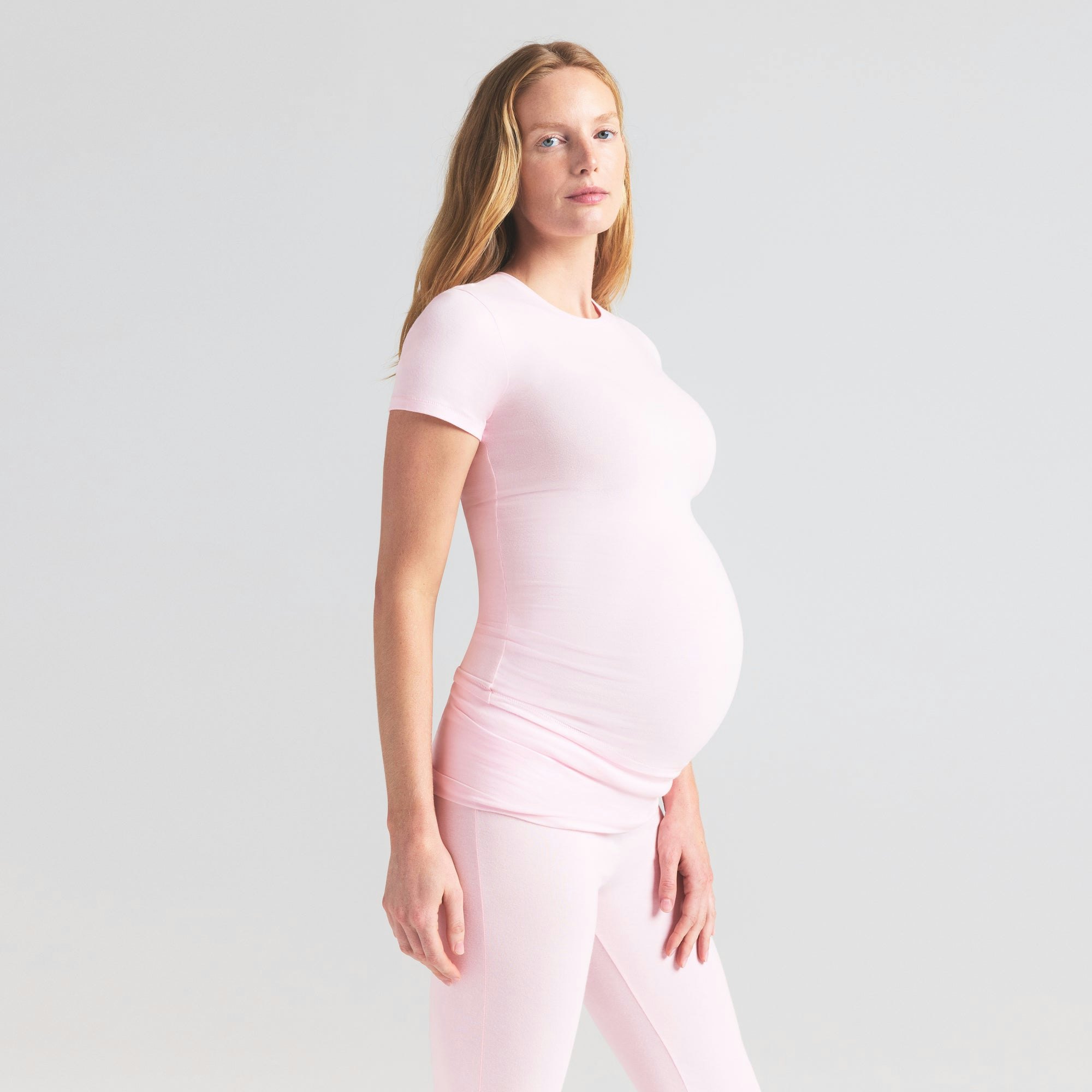 COTTON JERSEY MATERNITY T-SHIRT - CHERRY BLOSSOM - image 9