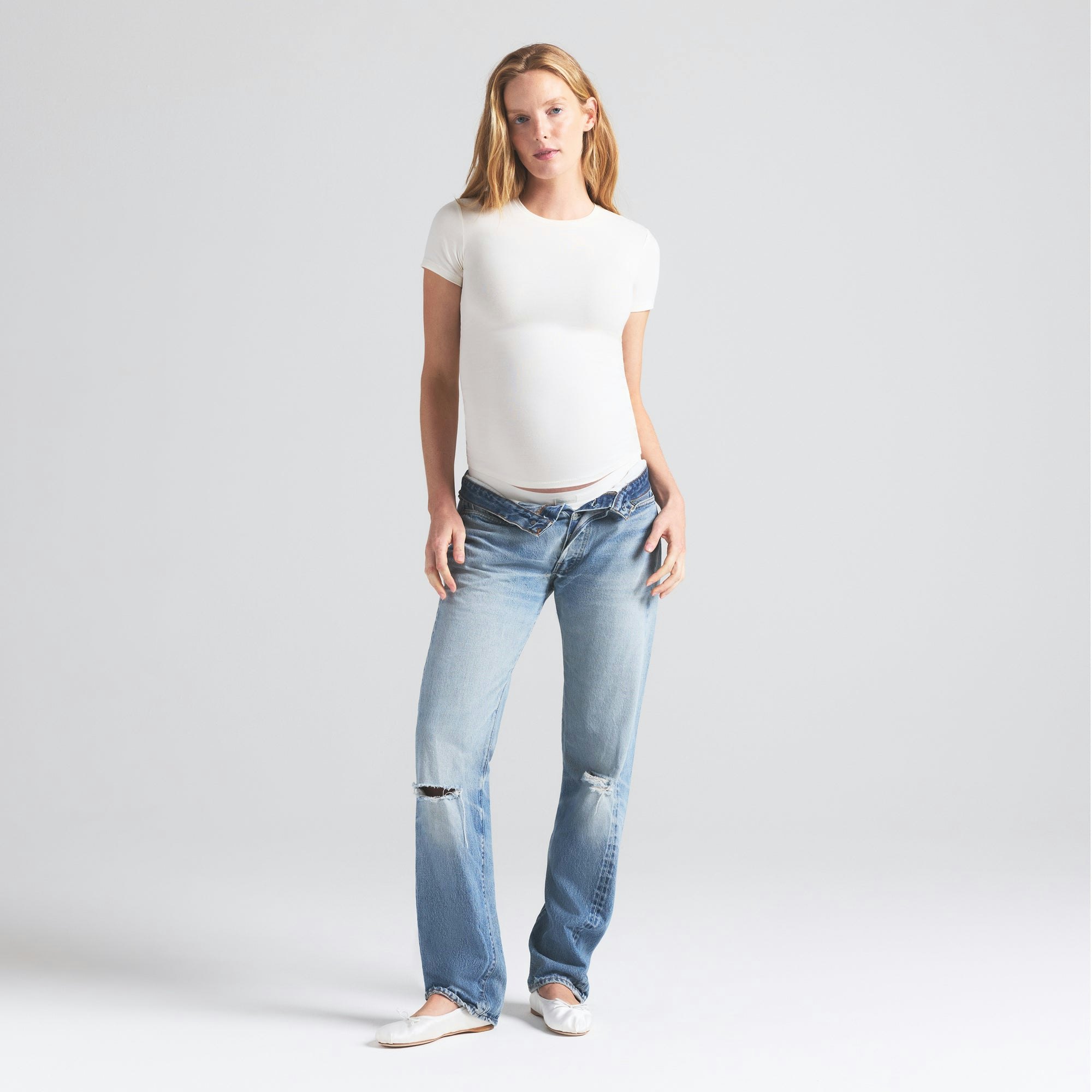 COTTON JERSEY MATERNITY T-SHIRT - MARBLE - image 14