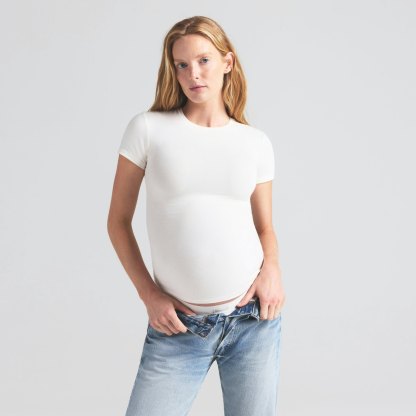 COTTON JERSEY MATERNITY T-SHIRT - MARBLE - image 17