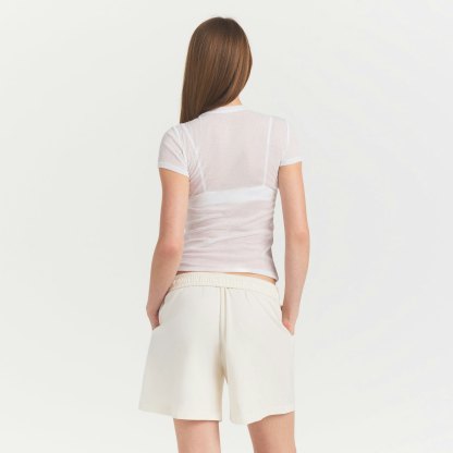 SHEER RIB T-SHIRT - SNOW - image 4