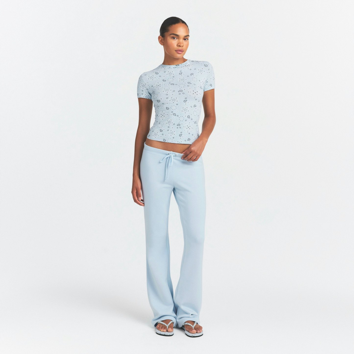 COTTON JERSEY T-SHIRT - POWDER BLUE BANDANA - image 19