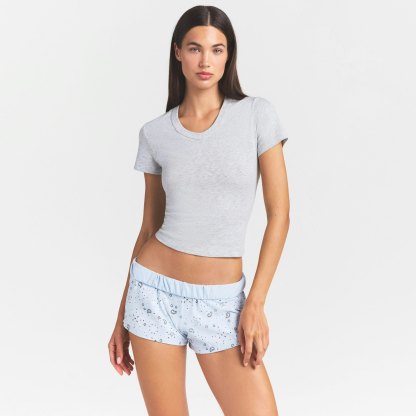 WORN IN JERSEY BABY V NECK TEE - LIGHT HEATHER GREY - image 7