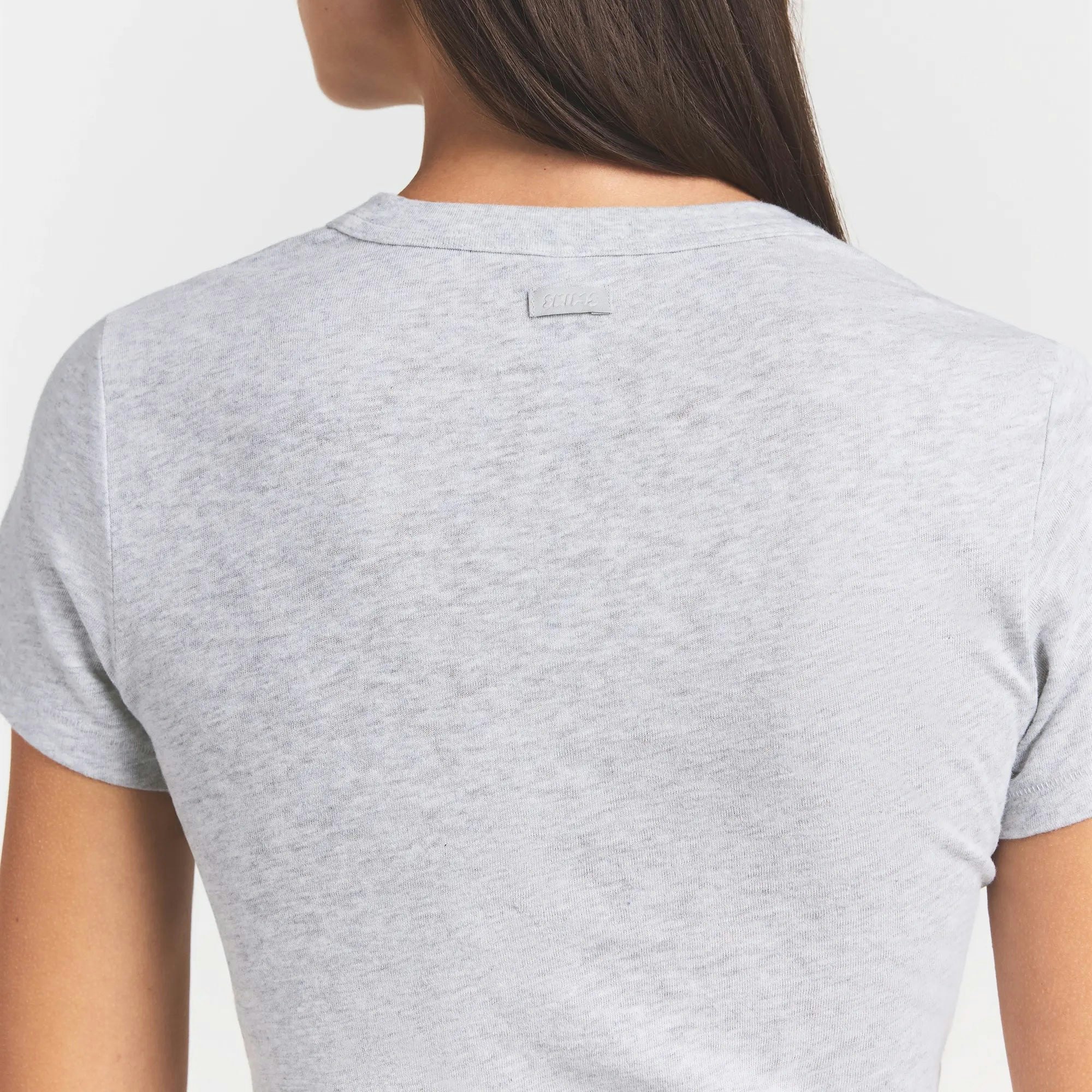 WORN IN JERSEY BABY V NECK TEE - LIGHT HEATHER GREY - image 8