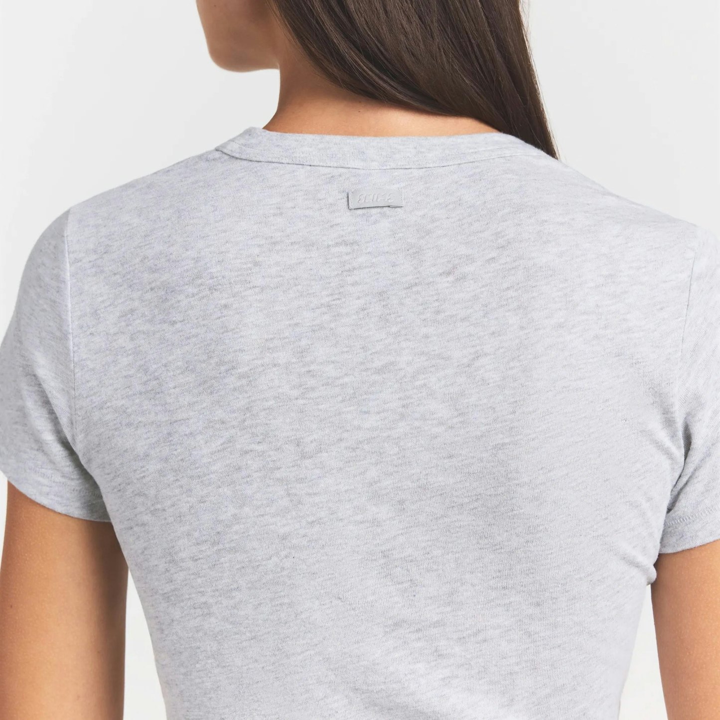 WORN IN JERSEY BABY V NECK TEE - LIGHT HEATHER GREY - image 8