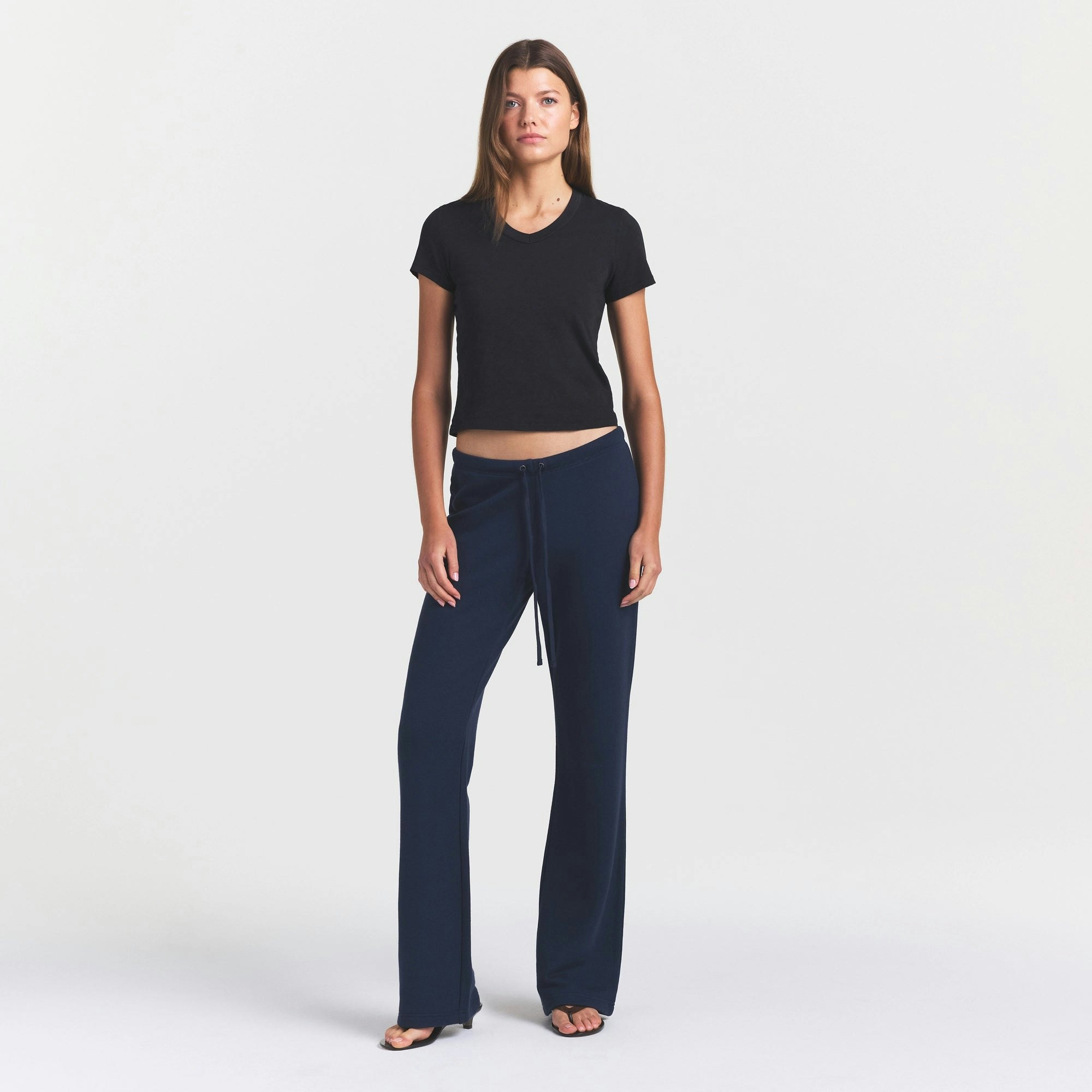 WORN IN JERSEY BABY V NECK TEE - WASHED ONYX