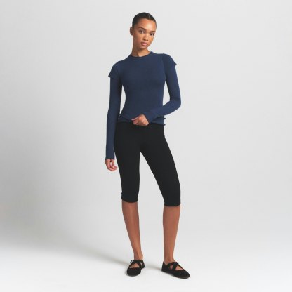 FEATHERWEIGHT CASHMERE TEE - INDIGO - image 12
