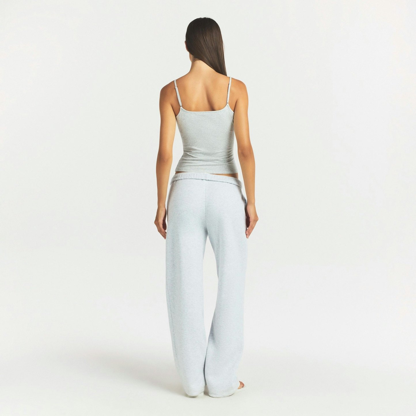 COTTON FLEECE CLASSIC STRAIGHT LEG PANT - LIGHT HEATHER GREY - image 4