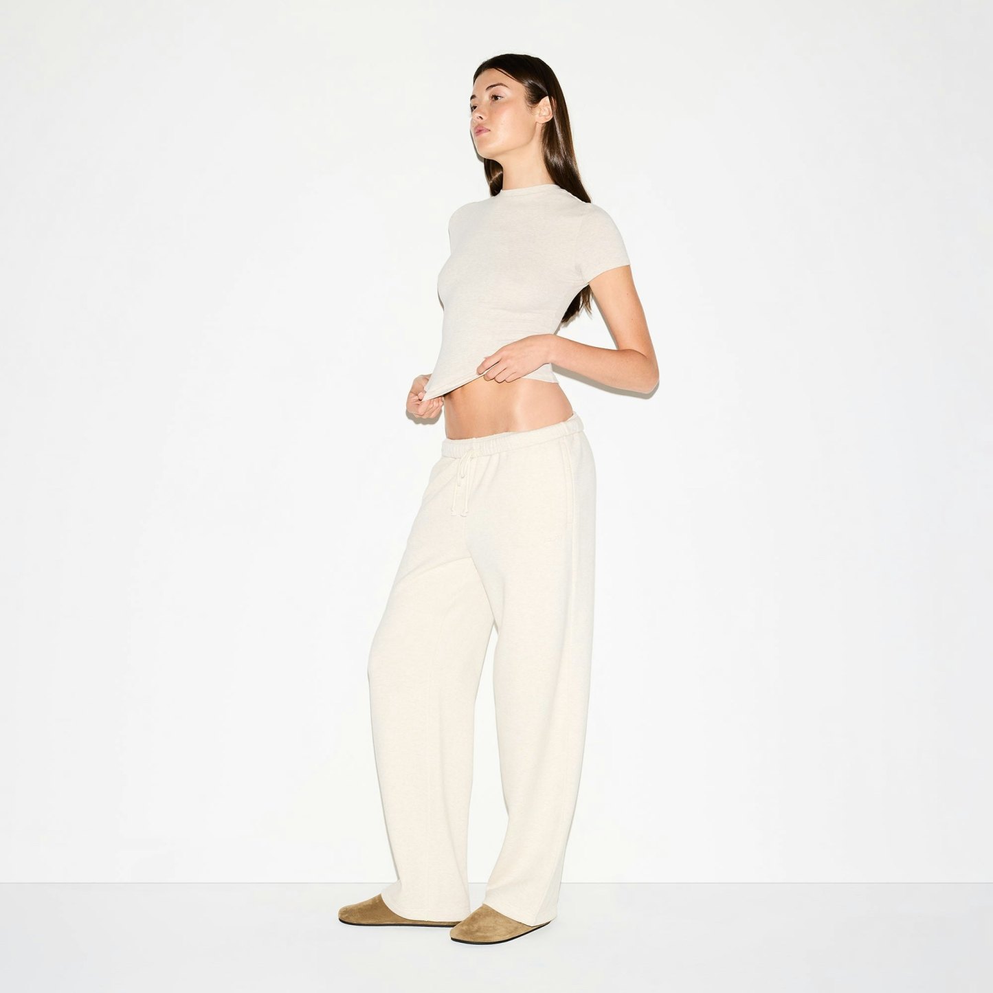 COTTON FLEECE CLASSIC STRAIGHT LEG PANT - OATMEAL HEATHER - image 12