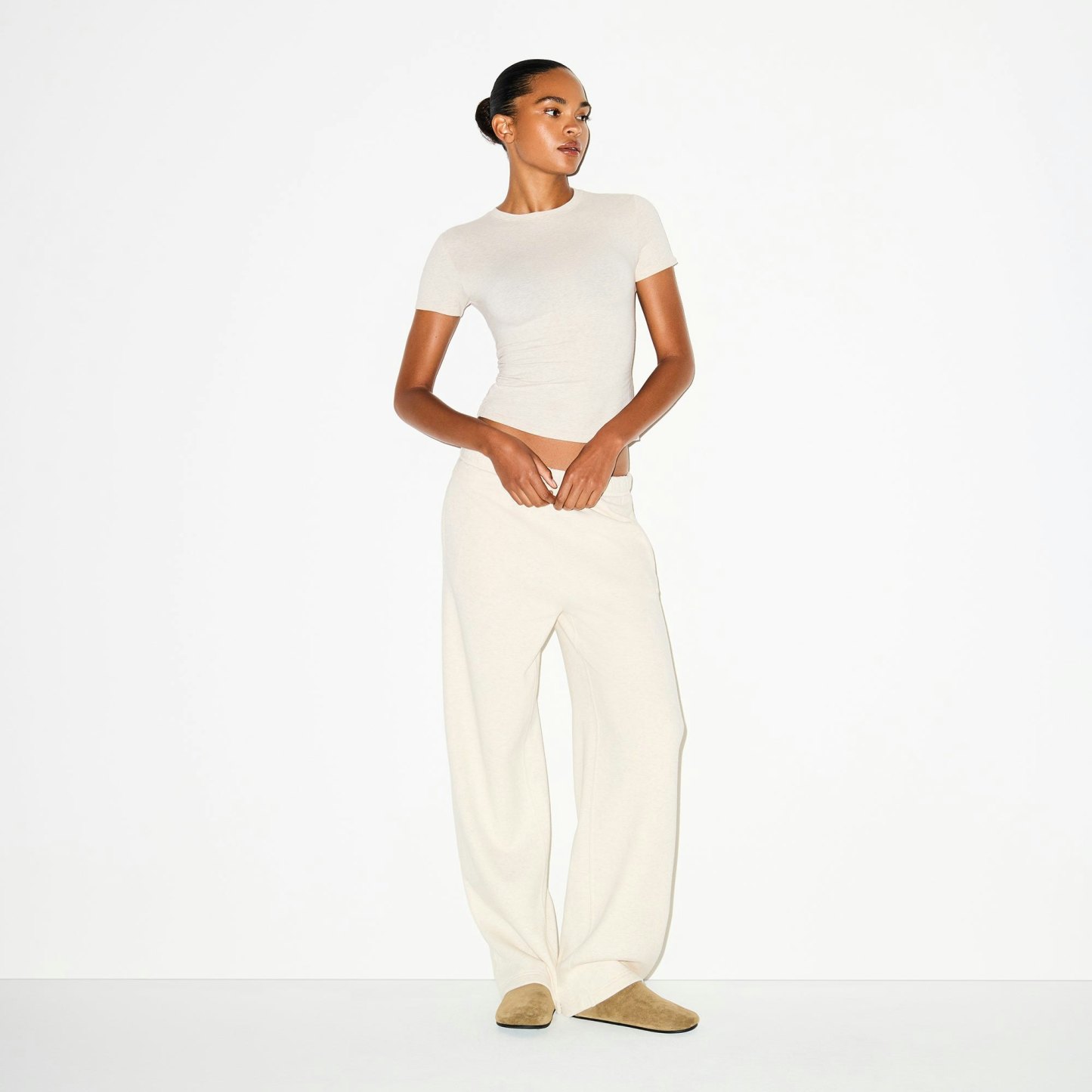 COTTON FLEECE CLASSIC STRAIGHT LEG PANT - OATMEAL HEATHER - image 15