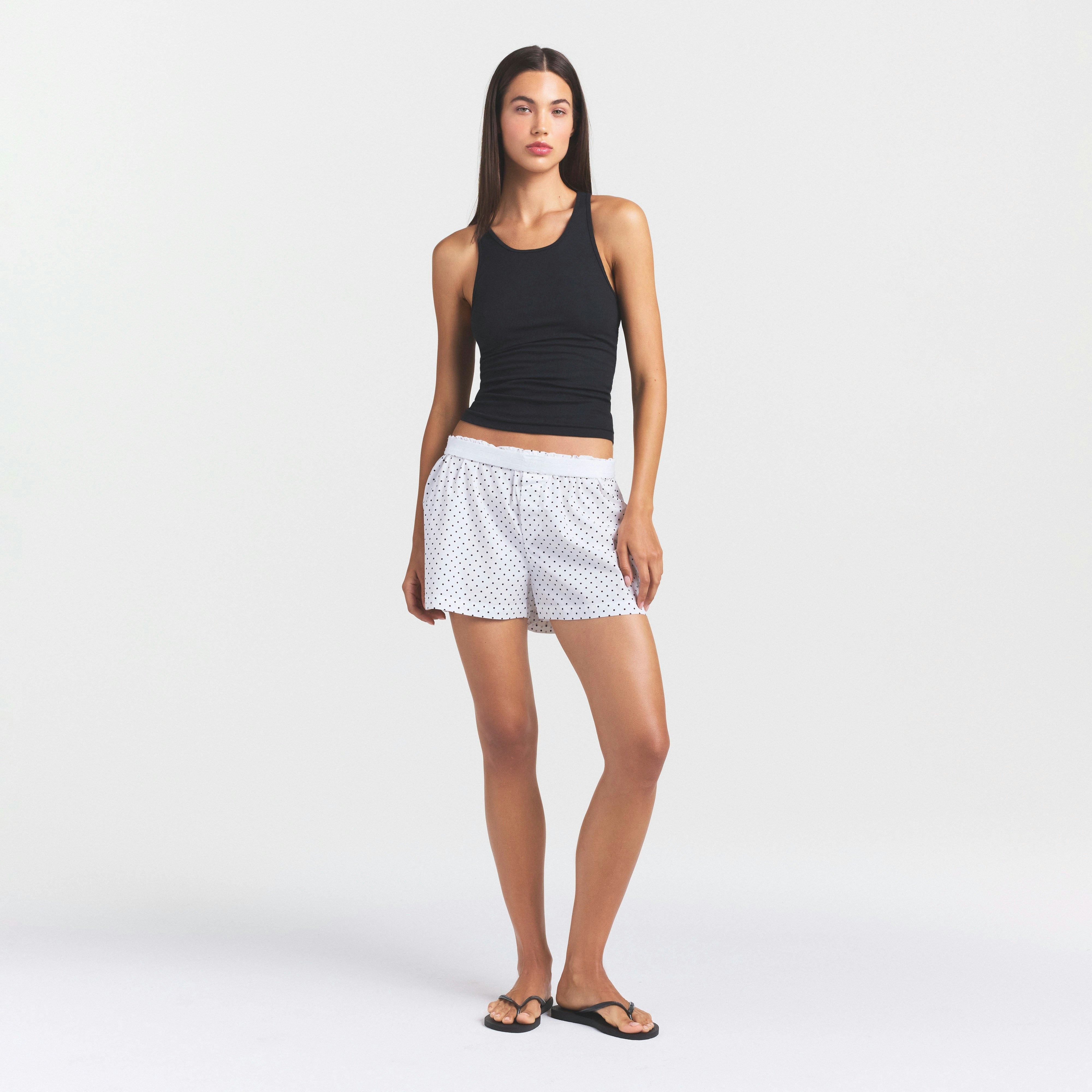 COTTON POPLIN BOXER SLEEP SET - ONYX DOT - image 22