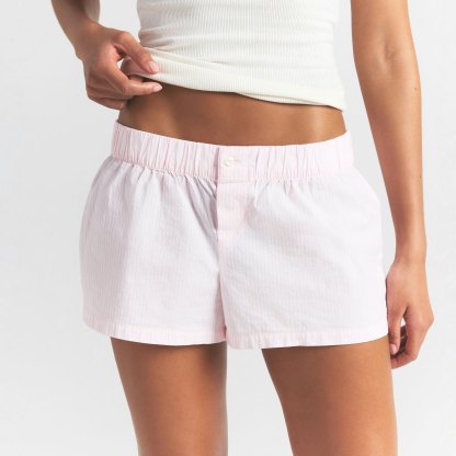 COTTON POPLIN BOXER SLEEP SET - CHERRY BLOSSOM STRIPE - image 10