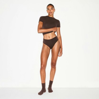 PERIOD PANTIES THONG - ESPRESSO