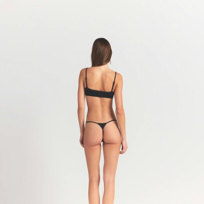 LIGHTWEIGHT COTTON STRING THONG - SOOT TONAL