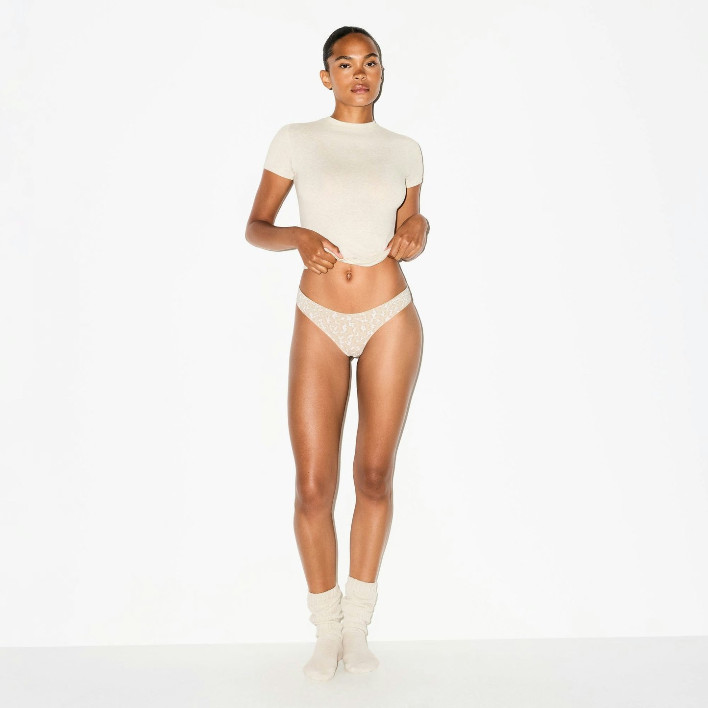 LIGHTWEIGHT COTTON THONG - DELTA LEOPARD