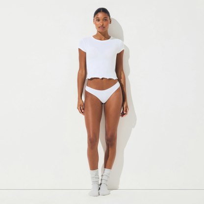 LIGHTWEIGHT COTTON THONG - SNOW