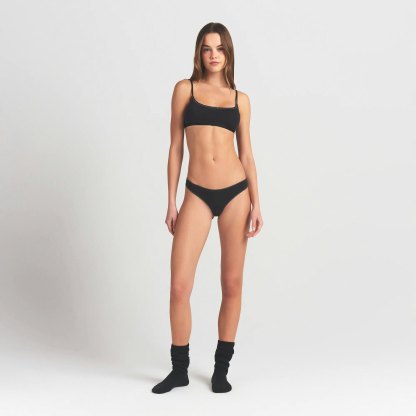 LIGHTWEIGHT COTTON THONG - SOOT TONAL