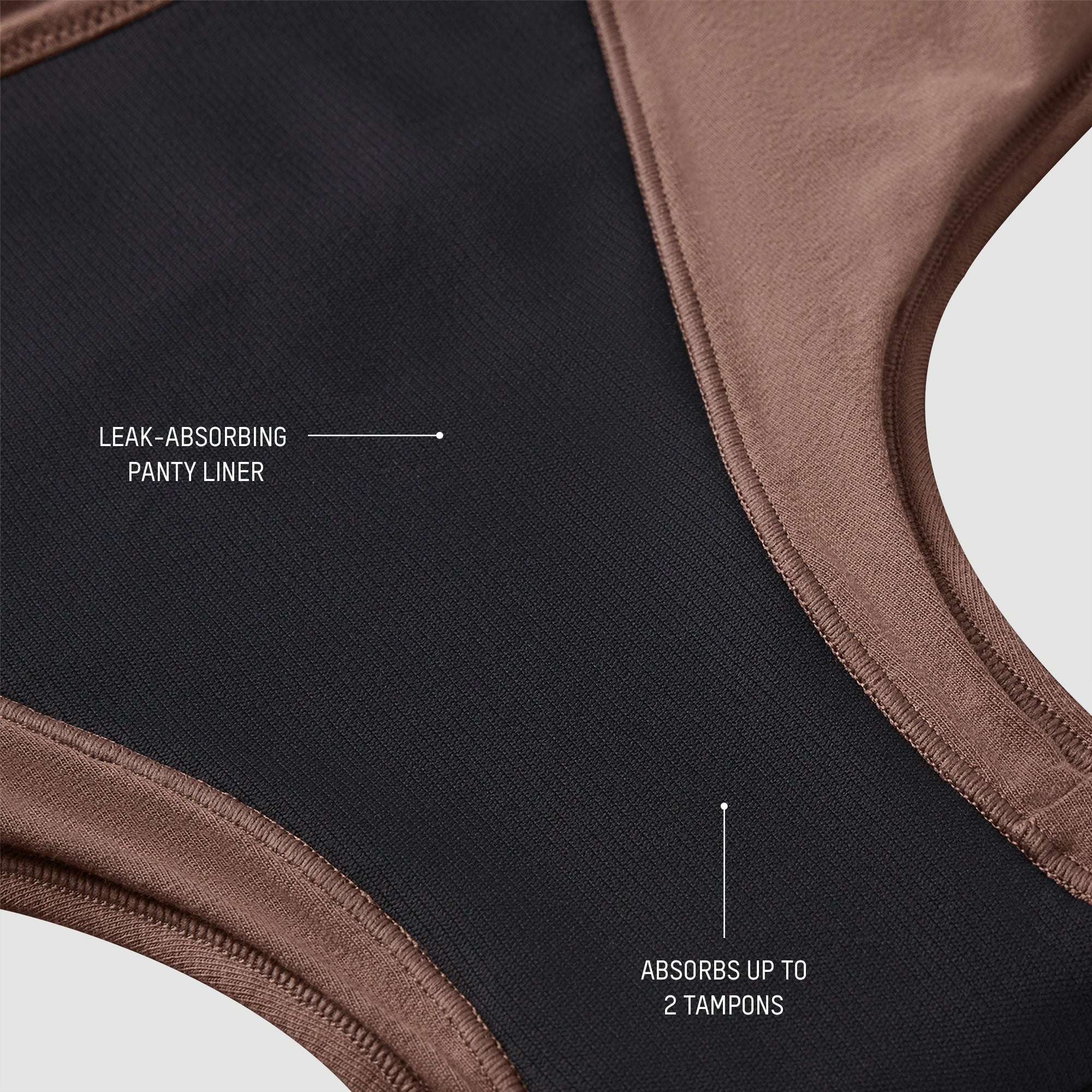 PERIOD PANTIES THONG - OBSIDIAN