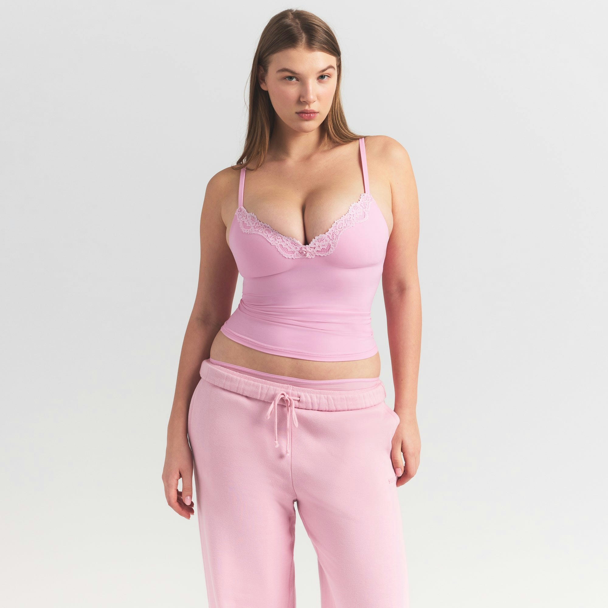 FITS EVERYBODY LACE PUSH-UP CAMI - BUBBLE GUM TONAL - image 2